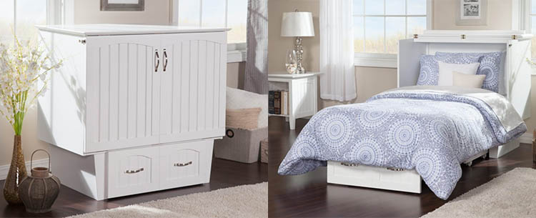 Nantucket Murphy Cabinet Bed in White